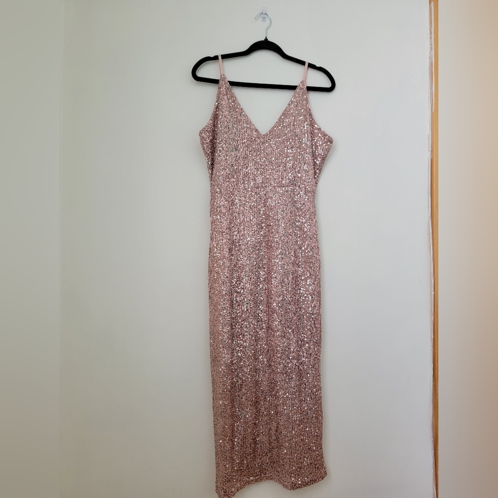 Rose Gold Sequined Dress
